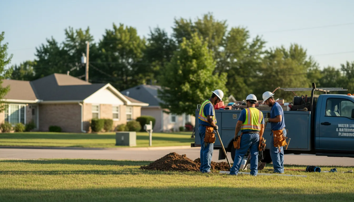 Residential water line and bathroom plumbing service in Ludlow, MO